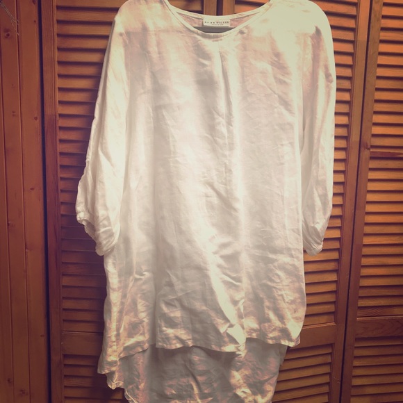 Bryan Walker 100 Linen White Tunic - Picture 1 of 6